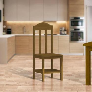 Imagem de Kit Com 2 Cadeiras De Jantar Madeira Maciça Safira Imbuia Sem Estofado Imbuia S/estofado