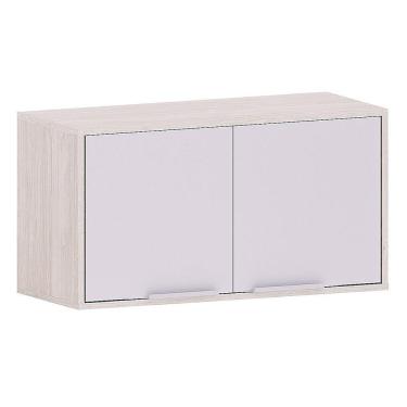 Imagem de Armário Aéreo Geladeira 80 Cm 2 Portas Atenas Cinza Cristal