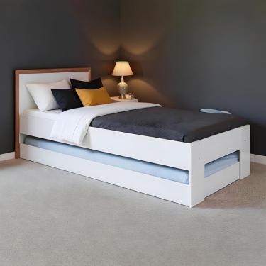 Imagem de Bicama De Solteiro Cama Com Auxiliar Branca Los Angeles