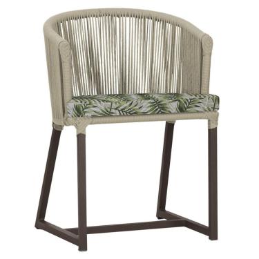 Imagem de Cadeira De Jantar Noronha Alumínio Marrom E5 Trama Original Rami