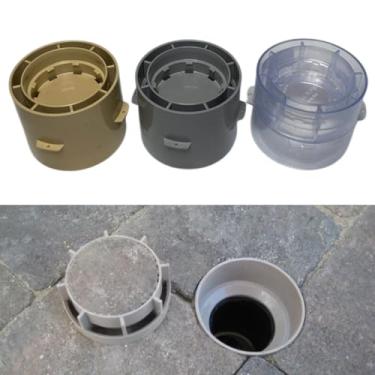 Imagem de Superfície de alvenaria externa oculta Pouradrain, deck, grade de drenagem de paver - Combine sua grade de drenagem com sua Hardsacepe ou concreto, serve para tubo de drenagem SDR-35 de 7,6 cm ou 10