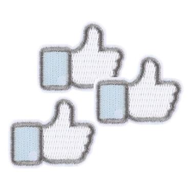 Imagem de Mini Thumbs Up Like Embroidery Iron On Sew On Patch Cartoon Appliques Tecido Decoração Roupas Camisetas Mochilas Bookbag Jaquetas Jeans Moletons Chapéus (3 Peças)