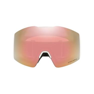 Imagem de Oakley Óculos de neve Fall Line branco fosco grande com Prizm ouro rosa