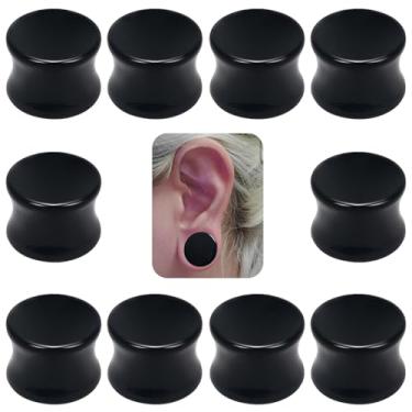 Imagem de Yaalozei 6G-30 mm Medidores acíricos sólidos para tampões de sela de orelha, expansores de túneis, esticador, piercings de carne, conjunto de joias corporais para mulheres e homens, Metal, Zircônia