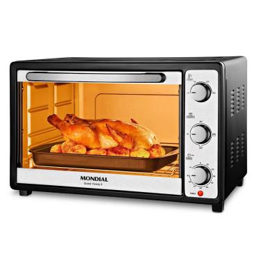 Imagem de Forno Elétrico Mondial 52L 1800W Preto 220V Iluminado Timer 90min Aço Inox