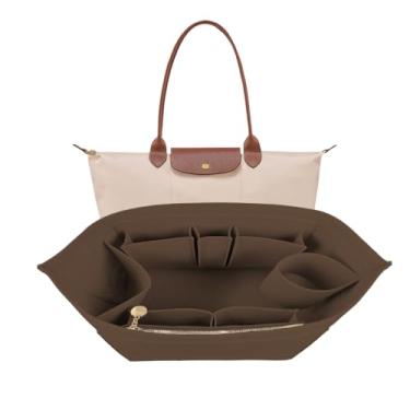 Imagem de Lckaey Organizador de feltro para bolsa feminina Longchamp Le Pliage 1012-25Coffee-M