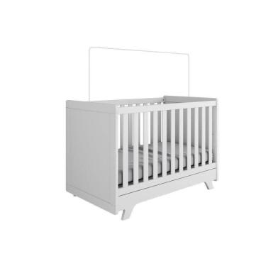 Imagem de Berço Infantil Retrô 2 Em 1 Branco - Peroba