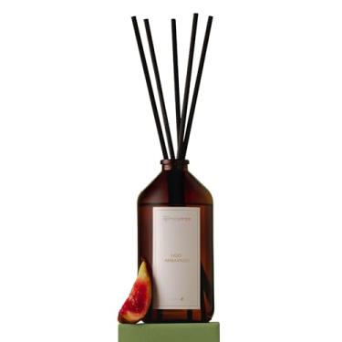 Imagem de Ateliê Capim do Pampa Difusor de Aroma, Figo Ambarado, Vidro Âmbar, 230ml, Fragrância Floral e Frutada, com 5 Varetas de Fibra de Algodão