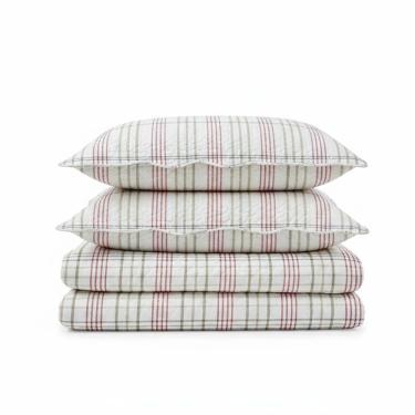 Imagem de Kit Cobre Leito Colcha Magnus Solteiro 2 Peças Dupla Face Estampado Geométrico - Rose - 100% Poliéster