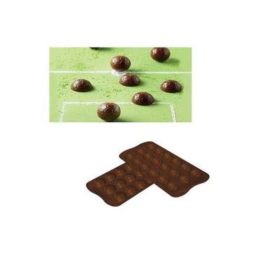 Imagem de Forma 3D Silicone Mini Bombom Chocolate Futebol Silikomart