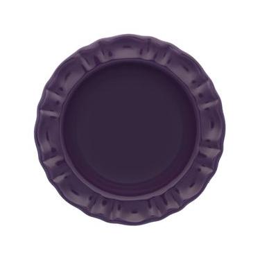 Imagem de Conjunto de Pratos Fundo Neo Clássico Cerâmica 6 Peças Berinjela Casa Alegre