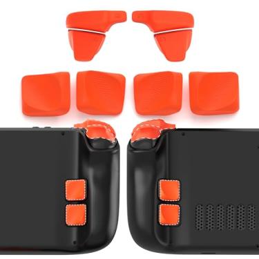 Imagem de PlayVital Design for Steam Deck Back Buttons & Shoulder Buttons Trigger Enhancement Set, LR Increaser Trigger Grip + Back Button Improvement Accessories for Steam Deck OLED & LCD - Orange