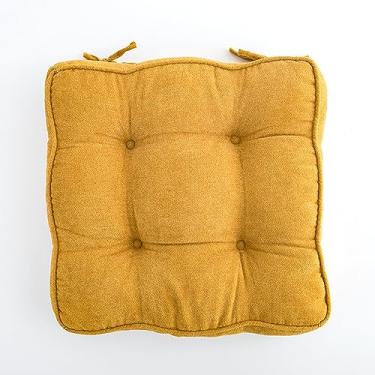 Imagem de Almofadas quadradas para cadeira de cozinha, almofadas de cadeira para cadeiras de jantar antiderrapantes, almofadas de assento para cadeiras de cozinha 45 x 45 com gravatas, almofada de cadeira de