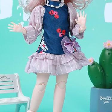 Imagem de Generic Brinquedo Bonito da Boneca da Forma Articulável para Meninas, Olhos Grandes Profundos, Presente de Aniversário Apropriado, Material Plástico (Tipo comum)