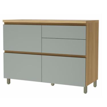 Imagem de Balcão Gabinete de Cozinha 1,20m 1 Porta 4 Gavetas 100% Mdf Raissa