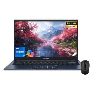 Imagem de ASUS Laptop Vivobook de 14 polegadas - FHD (1920 * 1080) - Intel Core i7-1355U - 10 núcleos - Intel UHD Graphics - Copilot - Câmera de privacidade - Windows 11 Home - com mouse sem fio (12 GB RAM |