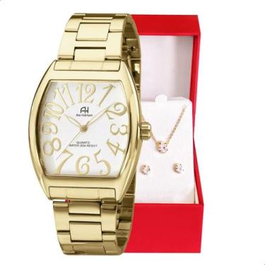 Imagem de Relógio Champion Ana Hickmann Analógico Aço Dourado AH20079H Kit Colar