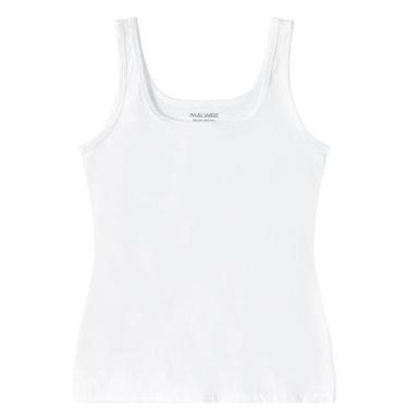 Imagem de Blusa Regata Básica Cotton Light Feminina Malwee Ref. 04492, Branco, M