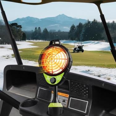 Imagem de Rakiyada Aquecedor elétrico de carrinho de golfe de 48 V, grade à prova de queimaduras atualizada, controle de temperatura infinito e aquecimento de fibra de carbono, aquecedor operado por bateria