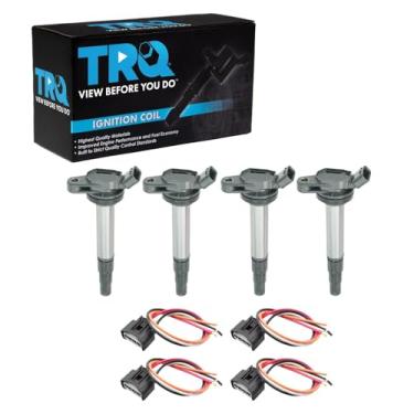 Imagem de TRQ Conjunto de bobinas de ignição compatível com Pontiac Vibe 2009-2010 Scion xD Toyota Corolla Matrix 2008-2010