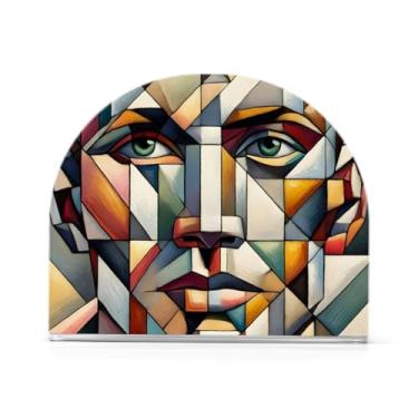 Imagem de Suporte de guardanapo com luz facial Cubist, suporte de guardanapos em pé, pacote com 2, porta-guardanapos para mesas
