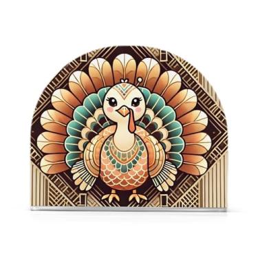 Imagem de Porta-guardanapos retrô colorido peru bege, conjunto de 2, suporte de papel higiênico acrílico, bandeja de guardanapo para banheiro