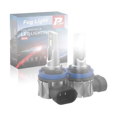 Imagem de Faróis de neblina LED H8, lâmpada de neblina H11, farol de neblina H16, branco 6000K, ajuste direto Plug and Play 1:1, 300% mais brilhante, IP68 impermeável, pacote com 2