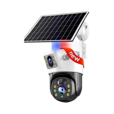 Imagem de Câmera Solar Externa À Prova d'Água Com Zoom 10X, SIM 4G, Lente Dupla,