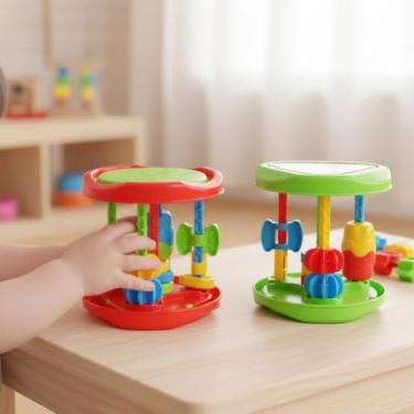 Imagem de Brinquedo Educativo Infantil de Empilhar e Montar Colorido - Seguro, Durável e Estimulante para Bebês e Crianças Pequenas - Auxilia no Desenvolvimento Motor e Cognitivo (Cores Sortidas)