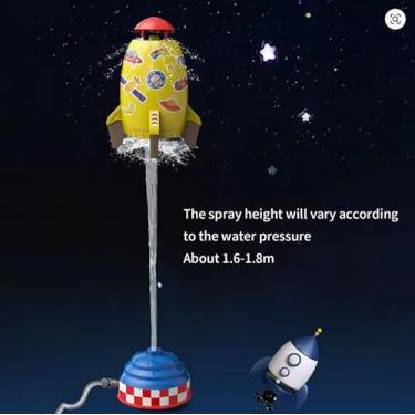 Imagem de Lançador de foguetes Brinquedos ao ar livre Foguete Elevador de pressão de água Brinquedo de aspersão Interação divertida no jardim Gramado Brinquedos de spray de água para crianças