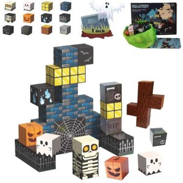 Imagem de Blocos Magnéticos amdohai Brinquedos Temáticos de Halloween Cidade Ass