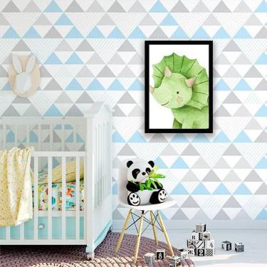 Imagem de Quadro Decorativo Infantil Dinossauro Baby Verde