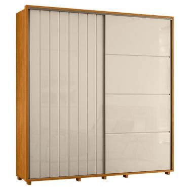 Imagem de Guarda Roupa Casal Monet 2 Portas Deslizante 230 Cm Cinamomo Off White Madetec Cinamomo Off White