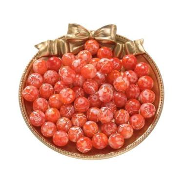 Imagem de Contas De Vidro Redondas Com Padrões Coloridos 20-100pçs 4-10mm Espaça