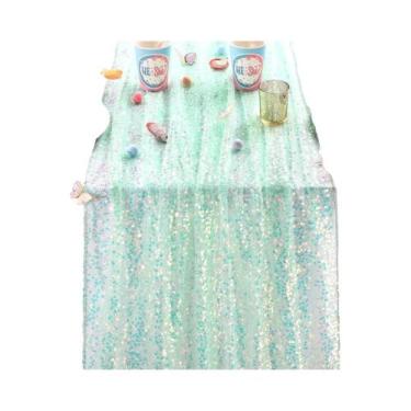 Imagem de Caminho De Mesa De Natal Com Lantejoulas Iridescentes Para Decoração D