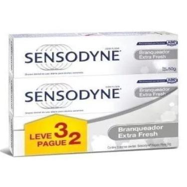 Imagem de Kit Creme Dental Sensodyne Branqueador Extra Fresh 50G 3un, Não se apl