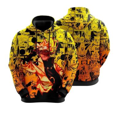 Imagem de Blusa Moletom Sublimação Blusão Full Print com Capuz Anime Novidade-Unissex