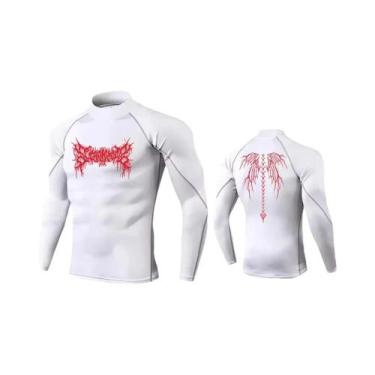 Imagem de Camisa De Compressão Masculina Y2K Com Gola Alta Para Fitness, Secagem