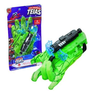Imagem de Brinquedo Luva Homem Aranha Lançador De Teia Verde - Castela