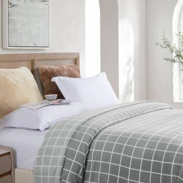 Imagem de Manta Flannel Antialérgica Lua Casal 200x220cm - Cinza