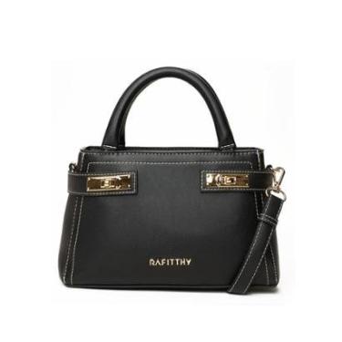 Imagem de Bolsa Feminina Rafitthy Tote Pequena Preto-Feminino