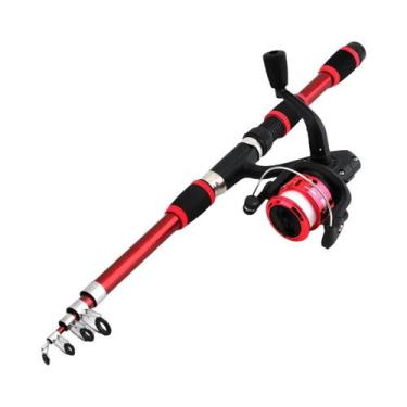 Imagem de Conjunto De Vara De Pesca Telescópica E Carretilha Com Iscas E Anzóis,