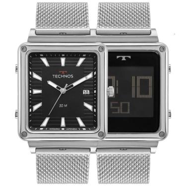 Imagem de Relógio Technos Masculino Curvas Prata Anadigi 1S13Cw/1P