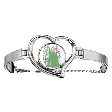 Imagem de N/A N/A Bracelete China Chengdu Panda Wordcloud coração joia pulseira de arame, medium, metal