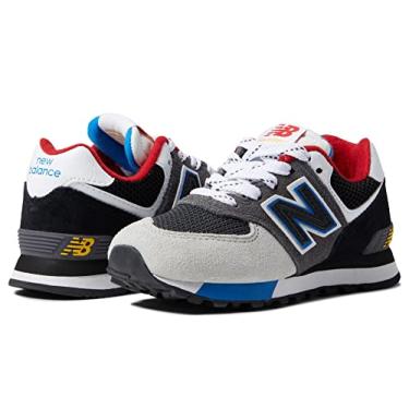 Imagem de New Balance Tênis infantil com cadarço 574 Core, Ímã/azul sereno, 15
