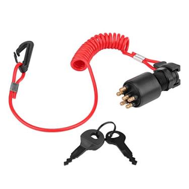 Imagem de Chave de ignição e cordão de segurança para Johnson Evinrude Boat 5005801 para 1985 evinrude ki