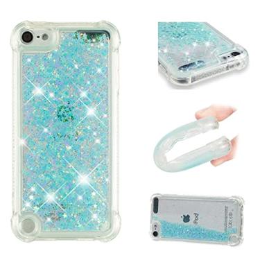 Imagem de Capa de celular Glitter Case para iPod Touch 7 (2019) - 6 - Toque 5 Capa para Mulheres Meninas Girly Sparkle Líquido Luxo Luxo Flutuante Quicksand Transparente Macio Tpu. Capa de celular