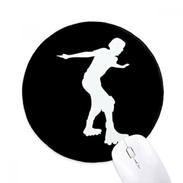 Imagem de Tapete de mouse preto para computador com contorno esportivo para skate