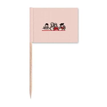 Imagem de China Red Education Class Toothpick Flags Marker Topper Decoração de Festa