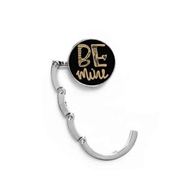 Imagem de Gancho de mesa com citação Gold Be Mine para escrever à mão, gancho decorativo, gancho dobrável